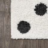 Pere Modern Charcoal Dot Shag Area Rug