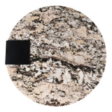 Lyra 17" Contemporary Natural Marble/Metal Handmade Round End Table - JONATHAN Y