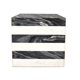 Felix 15" Contemporary Natural Marble Handmade Cube End Table