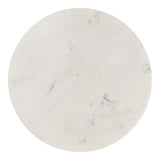 Javier 14" Contemporary Natural Marble Handmade X-Shaped End Table - JONATHAN Y
