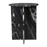 Javier 14" Contemporary Natural Marble Handmade X-Shaped End Table - JONATHAN Y