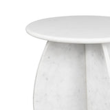 Venus 17.5" Contemporary Natural Marble Handmade X-Shaped End Table