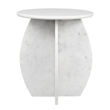 Venus 17.5" Contemporary Natural Marble Handmade X-Shaped End Table