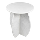 Venus 17.5" Contemporary Natural Marble Handmade X-Shaped End Table
