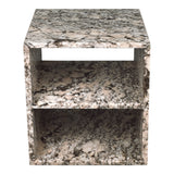 Sloane 16" Modern Natural Marble Handmade Rectangular 2-Shelf End Table - JONATHAN Y