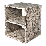 Sloane 16" Modern Natural Marble Handmade Rectangular 2-Shelf End Table - JONATHAN Y