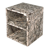 Sloane 16" Modern Natural Marble Handmade Rectangular 2-Shelf End Table - JONATHAN Y