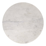 Atarah 16" Contemporary Natural Marble/Metal Handmade Hourglass End Table - JONATHAN Y