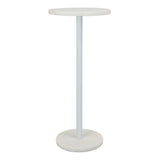 Cogsen 22.25" Contemporary Natural Marble/Metal Pedestal Drink Table