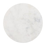 Cogsen 22.25" Contemporary Natural Marble/Metal Pedestal Drink Table