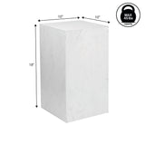 Felix 18" Contemporary Solid Natural Marble Handmade Square Plinth Block Pedestal End Table