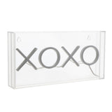 XOXO 11.75" Contemporary Glam Acrylic Box USB Operated LED Neon Light - JONATHAN Y