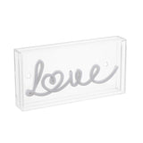 Love Contemporary Glam Acrylic Box USB Operated LED Neon Light - JONATHAN Y