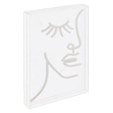 Half-Face Contemporary Glam Acrylic Box USB Operated LED Neon Light - JONATHAN Y