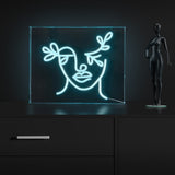 Teary Face Contemporary Glam Acrylic Box USB Operated LED Neon Light - JONATHAN Y