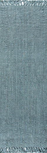 Pata Hand Woven Chunky Jute With Fringe Area Rug
