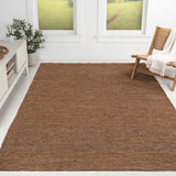 Griffin Rustic Farmhouse Woven Jute Solid Area Rug