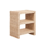 Martin Coastal Bohemian Rattan/Wood 3 Tier End Table - JONATHAN Y