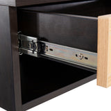 Celerie 15.71" Mid-Century Modern Floating Wall Mounted Nightstand with Soft-Close Rattan Drawer and Cable Hole - JONATHAN Y