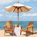 Irving Outdoor Patio Modern Acacia Wood Adirondack Chair - JONATHAN Y