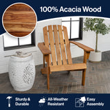 Westport Outdoor Patio Traditional Acacia Wood Adirondack Chair
