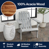 Westport Outdoor Patio Traditional Acacia Wood Adirondack Chair