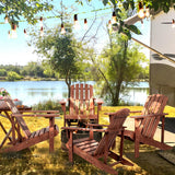 Westport Outdoor Patio Traditional Acacia Wood Adirondack Chair - JONATHAN Y