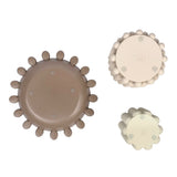 Petra Modern Minimalist Handmade Concrete Bubble Cylinder Vase Set with Decorative Tray