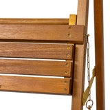 Joy 26.5"W x 22"D x 36"H 3-Tier Acacia Wood Indoor/Outdoor Foldable Compact Freestanding Ladder Plant Stand Display Rack Shelf