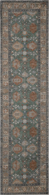 Kisara Oushak Style Distressed Border Non-slip Machine-washable Area Rug