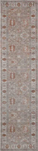 Kisara Oushak Style Distressed Border Non-slip Machine-washable Area Rug
