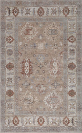 Kisara Oushak Style Distressed Border Non-slip Machine-washable Area Rug