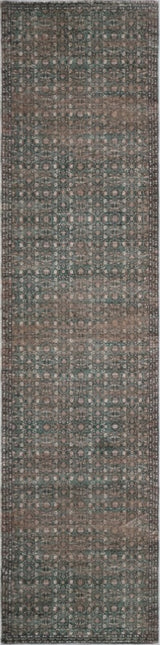 Petunia Distressed All-over Floral Border Non-slip Machine-washable Area Rug