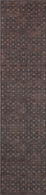 Petunia Distressed All-over Floral Border Non-slip Machine-washable Area Rug