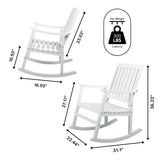 Penny Classic Slat-Back 300-Lbs Support Acacia Wood Patio Outdoor Rocking Chair - JONATHAN Y