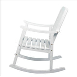 Penny Classic Slat-Back 300-Lbs Support Acacia Wood Patio Outdoor Rocking Chair - JONATHAN Y