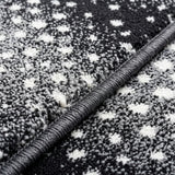 Antelope Modern Animal Area Rug Black/Cream / Runner / 2' X 8' – DETAIL