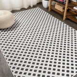 Rabat High-low Pile Mini-diamond Trellis Area Rug