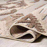 Sumak High-low Pile Neutral Diamond Kilim Area Rug