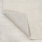 Skagen Minimalist Curve Geometric Area Rug Ivory/Cream / Square / 5'3" Square – BACK