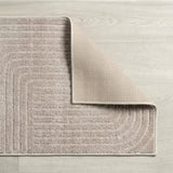 Odense Minimalist Angle Geometric Area Rug Light Taupe / Runner / 2' X 8' – BACK