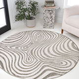 Maribo Abstract Groovy Striped Area Rug