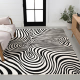 Maribo Abstract Groovy Striped Area Rug