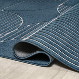 Nordby Geometric Arch Scandi Striped Area Rug