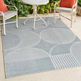 Nordby Geometric Arch Scandi Striped Area Rug