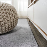 Haze Solid Low-pile Area Rug Gray