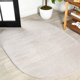 Haze Solid Low-pile Area Rug Ivory