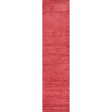 Haze Solid Low-pile Area Rug Red