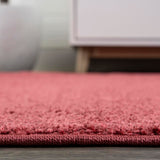 Haze Solid Low-pile Area Rug Red