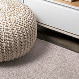 Haze Solid Low-pile Area Rug Beige